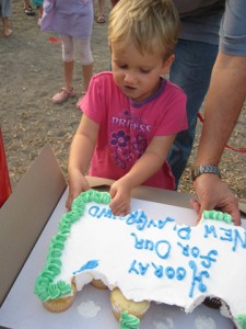 Carleigh Atcheson enjoying cake!