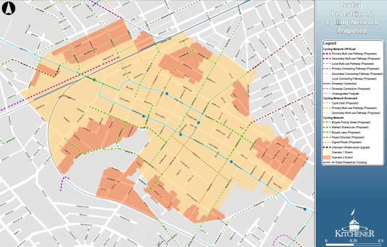 Proposed pedestrian and cycling